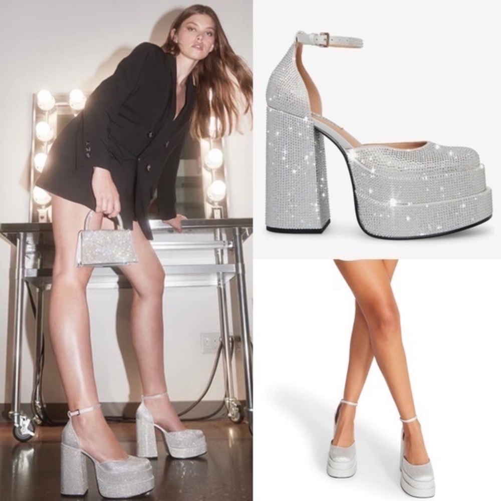 Women's Steve Madden Charlize Rhinestone Double Platform Pumps